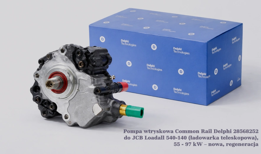 Pompa wtryskowa Common Rail Delphi 28568252 do JCB Loadall 540-140 (ładowarka teleskopowa), 55 - 97 kW – nowa, regeneracja