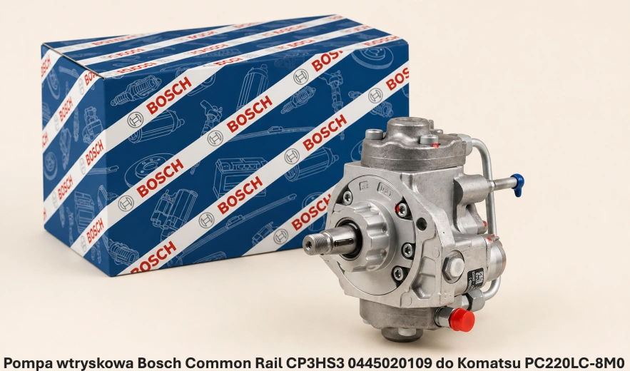 Pompa wtryskowa Bosch Common Rail CP3HS3 0445020109 do Komatsu PC220LC-8M0 - Komatsu SAA6D107E-1 - nowa, regeneracja, cena