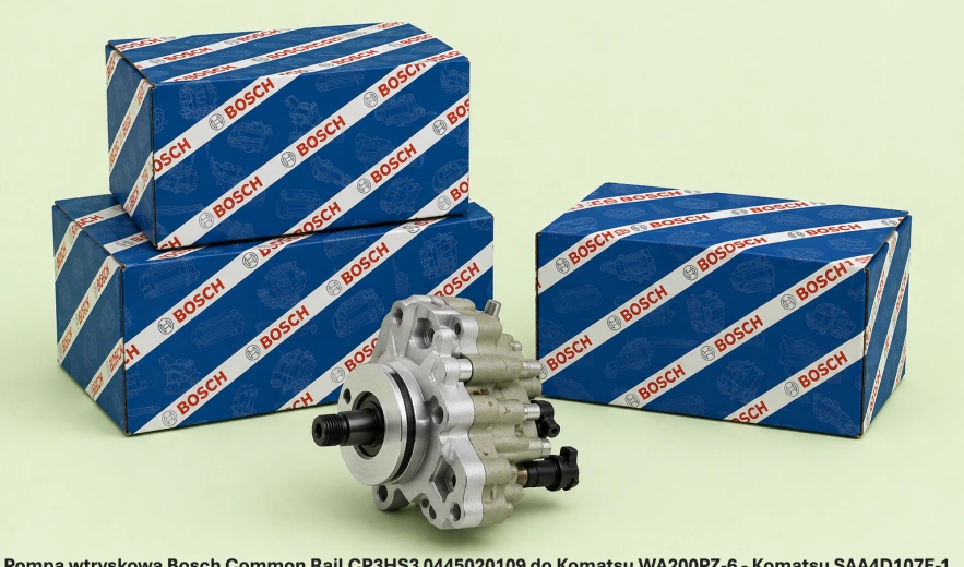 Pompa wtryskowa Bosch Common Rail CP3HS3 0445020109 do Komatsu WA200PZ-6 - Komatsu SAA4D107E-1, 94 kW- nowa, regeneracja, cena