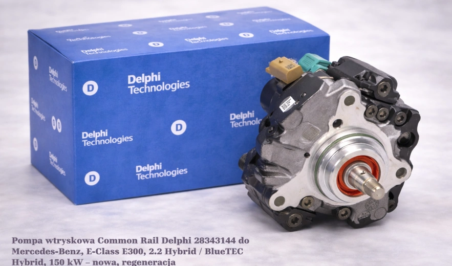 Pompa wtryskowa Common Rail Delphi 28343144 do Mercedes-Benz, E-Class E300, 2.2 Hybrid / BlueTEC Hybrid, 150 kW – nowa, regeneracja