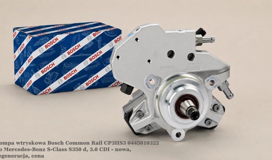 Pompa wtryskowa Bosch Common Rail CP3HS3 0445010322 do Mercedes-Benz S-Class S350 d, 3.0 CDI - nowa, regeneracja, cena
