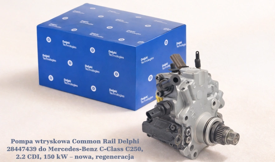 Pompa wtryskowa Common Rail Delphi 28447439 do Mercedes-Benz C-Class C250, 2.2 CDI, 150 kW – nowa, regeneracja