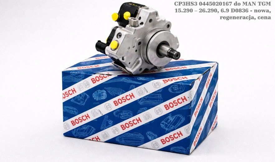 Pompa wtryskowa Bosch Common Rail CP3HS3 0445020167 do MAN TGM 15.290 – 26.290, 6.9 D0836 - nowa, regeneracja, cena