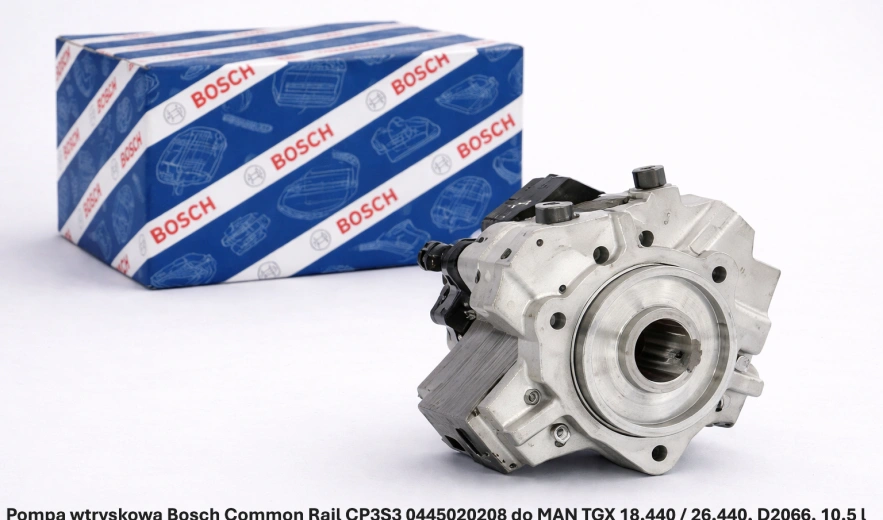 Pompa wtryskowa Bosch Common Rail CP3S3 0445020208 do MAN TGX 18.480 / 26.480, D2676, 12.4 l - nowa, regeneracja, cena