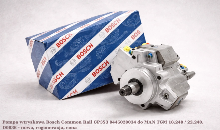 Pompa wtryskowa Bosch Common Rail CP3S3 0445020034 do MAN TGM 18.240 / 22.240, D0836 - nowa, regeneracja, cena