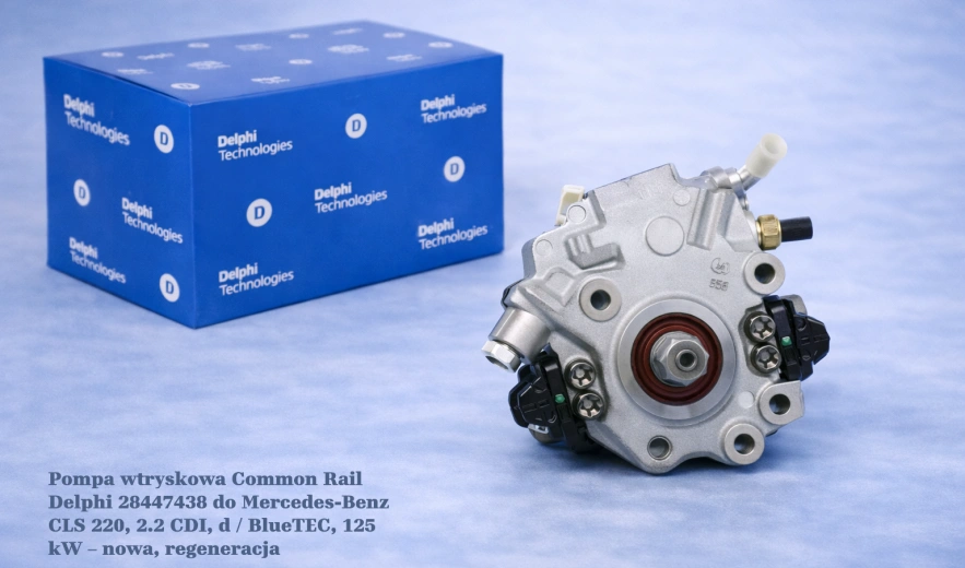 Pompa wtryskowa Common Rail Delphi 28447438 do Mercedes-Benz CLS 220, 2.2 CDI, d / BlueTEC, 125 kW – nowa, regeneracja