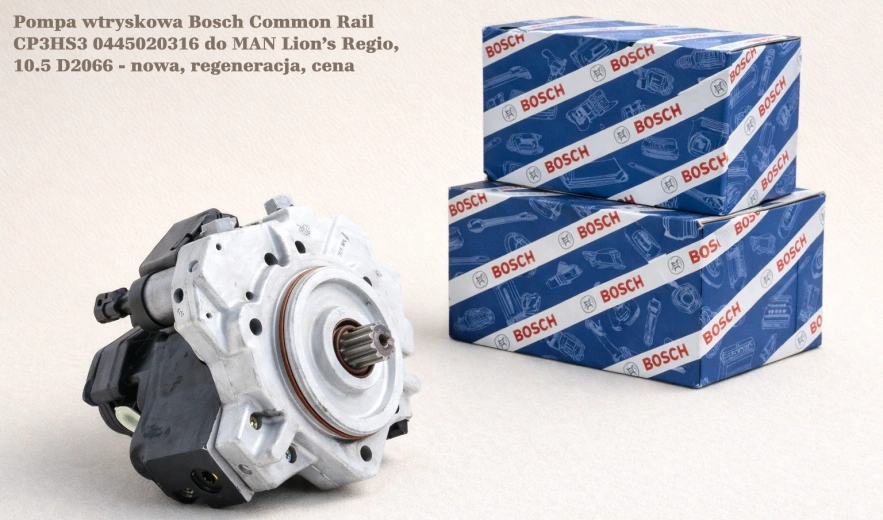 Pompa wtryskowa Bosch Common Rail CP3HS3 0445020316 do MAN Lion’s Regio, 10.5 D2066 - nowa, regeneracja, cena