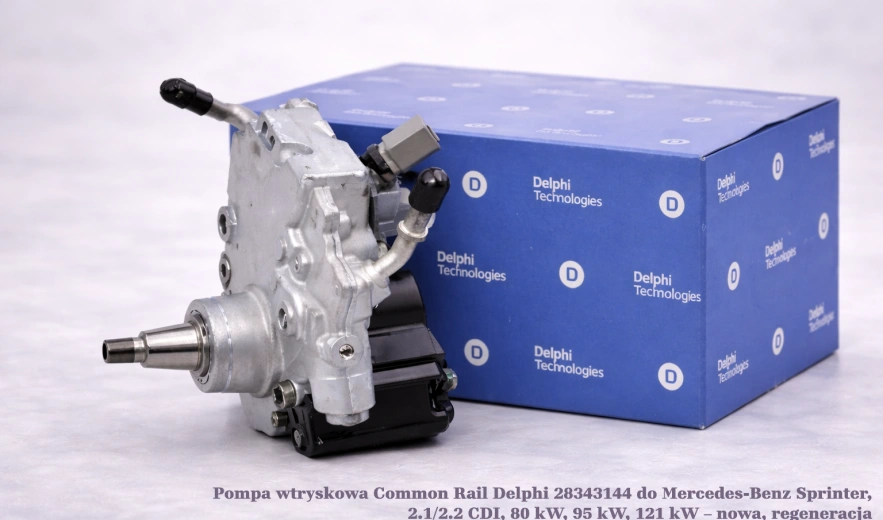 Pompa wtryskowa Common Rail Delphi 28343144 do Mercedes-Benz Sprinter, 2.1/2.2 CDI, 80 kW, 95 kW, 121 kW – nowa, regeneracja