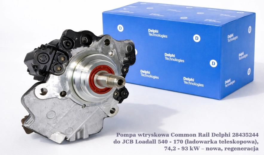 Pompa wtryskowa Common Rail Delphi 28435244 do JCB Loadall 540 - 170 (ładowarka teleskopowa), 74,2 - 93 kW – nowa, regeneracja