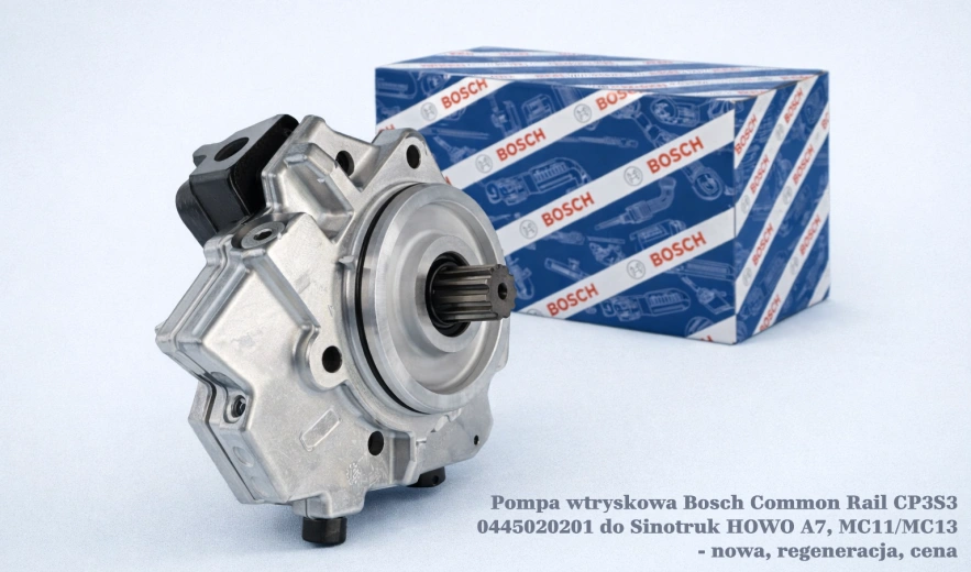 Pompa wtryskowa Bosch Common Rail CP3S3 0445020201 do Sinotruk HOWO A7, MC11/MC13 - nowa, regeneracja, cena
