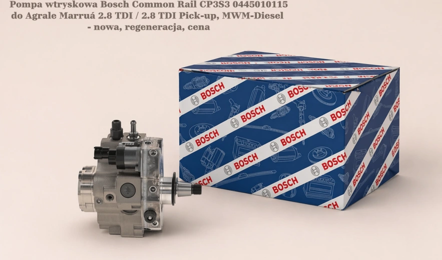 Pompa wtryskowa Bosch Common Rail CP3S3 0445010115 do Agrale Marruá 2.8 TDI / 2.8 TDI Pick-up - nowa, regeneracja, cena