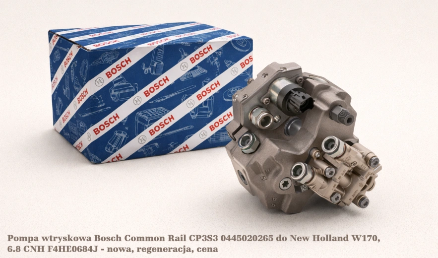 Pompa wtryskowa Bosch Common Rail CP3S3 0445020265 do New Holland W170, 6.8 CNH F4HE0684J - nowa, regeneracja, cena