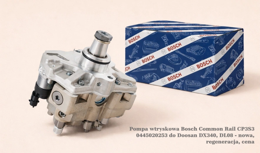 Pompa wtryskowa Bosch Common Rail CP3S3 0445020253 do Doosan DX340, DL08 - nowa, regeneracja, cena