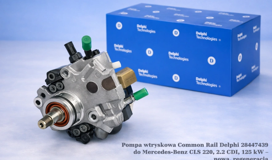 Pompa wtryskowa Common Rail Delphi 28447439 do Mercedes-Benz CLS 220, 2.2 CDI, 125 kW – nowa, regeneracja