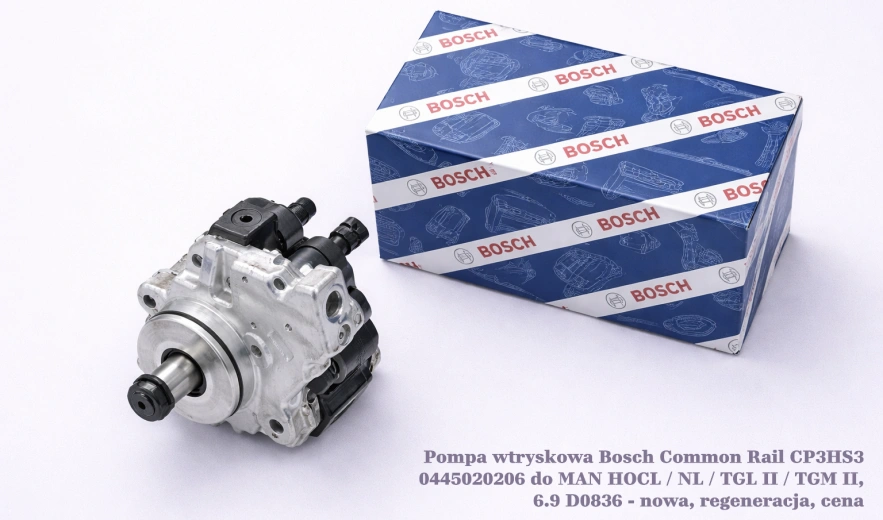 Pompa wtryskowa Bosch Common Rail CP3HS3 0445020206 do MAN HOCL / NL / TGL II / TGM II, 6.9 D0836 - nowa, regeneracja, cena
