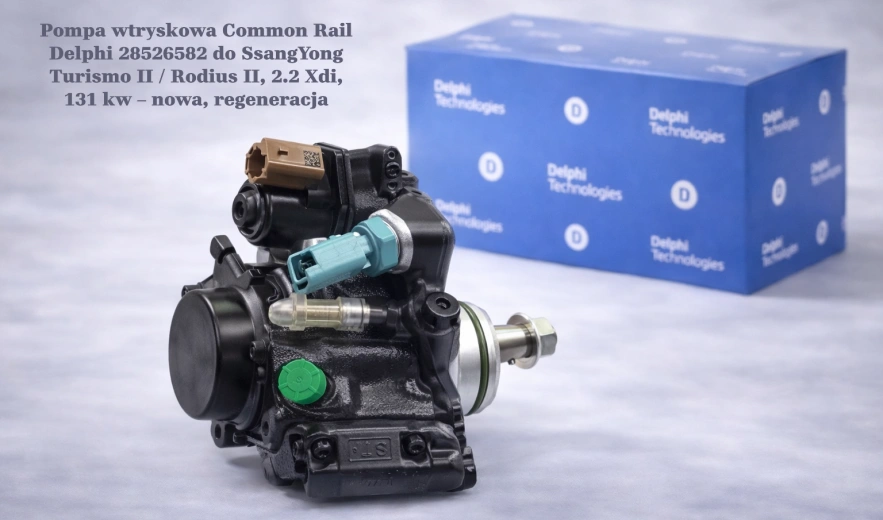 Pompa wtryskowa Common Rail Delphi 28526582 do SsangYong Turismo II / Rodius II, 2.2 Xdi, 131 kw – nowa, regeneracja