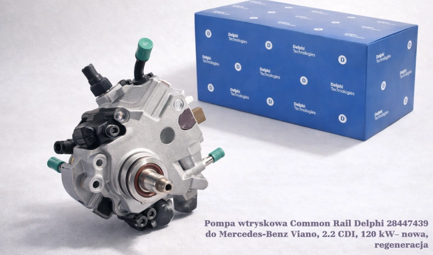 Pompa wtryskowa Common Rail Delphi 28447439 do Mercedes-Benz Viano, 2.2 CDI, 120 kW – nowa, regeneracja