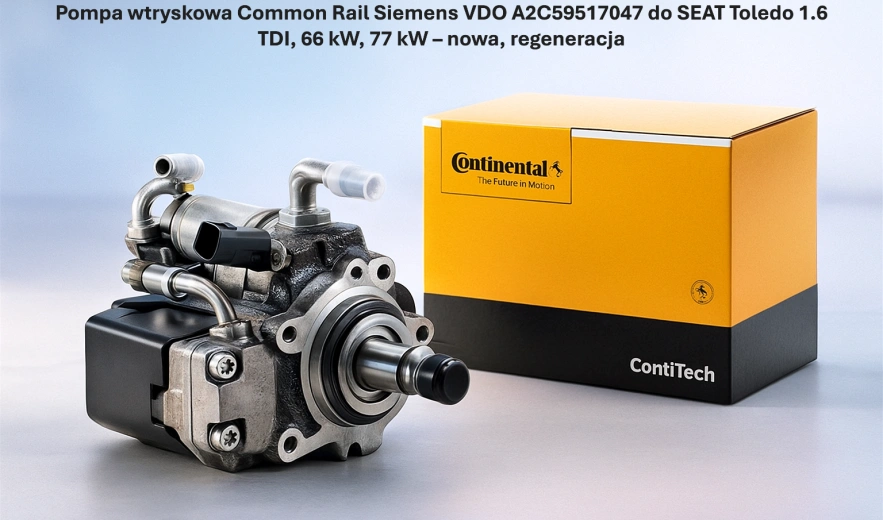 Pompa wtryskowa Common Rail Siemens VDO A2C59517047 do SEAT Toledo 1.6 TDI, 66 kW, 77 kW – nowa, regeneracja