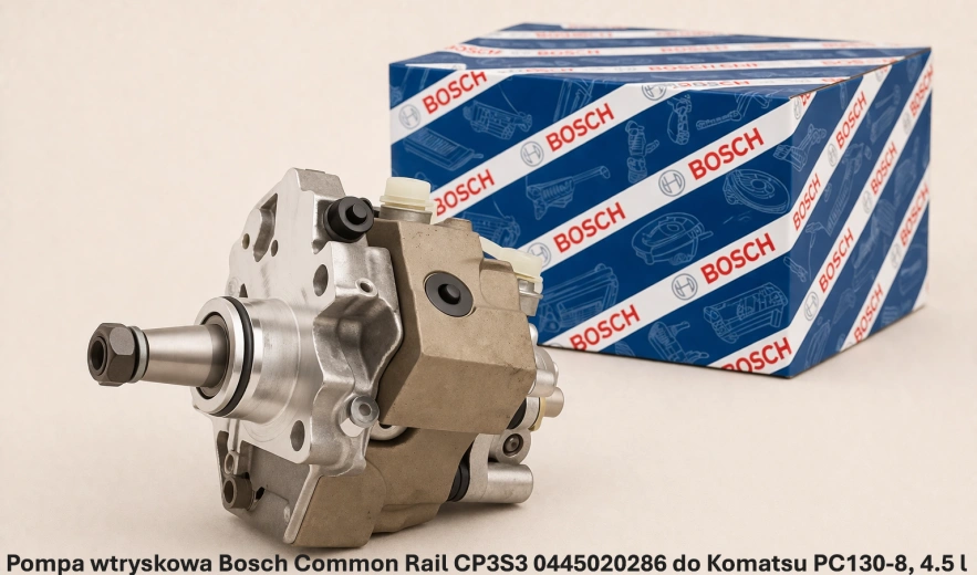 Pompa wtryskowa Bosch Common Rail CP3S3 0445020286 do Komatsu PC130-8, 4.5 l - nowa, regeneracja, cena