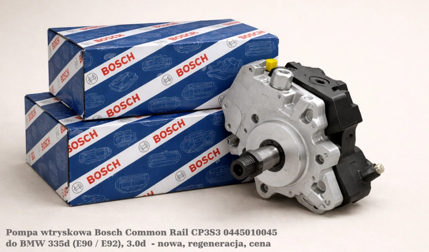 Pompa wtryskowa Bosch Common Rail CP3S3 0445010045 do BMW 335d (E90 / E92), 3.0d - nowa, regeneracja, cena