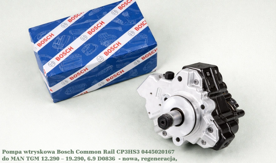 Pompa wtryskowa Bosch Common Rail CP3HS3 0445020167 do MAN TGM 12.290 – 19.290, 6.9 D0836 - nowa, regeneracja, cena