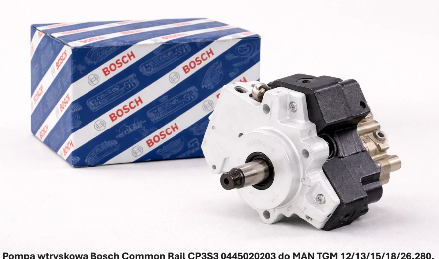 Pompa wtryskowa Bosch Common Rail CP3S3 0445020203 do MAN TGM 12/13/15/18/26.280, D0836, 6.9 l - nowa, regeneracja, cena