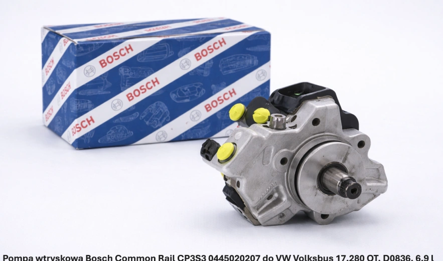Pompa wtryskowa Bosch Common Rail CP3S3 0445020207 do VW Volksbus 17.280 OT, D0836, 6.9 l - nowa, regeneracja, cena
