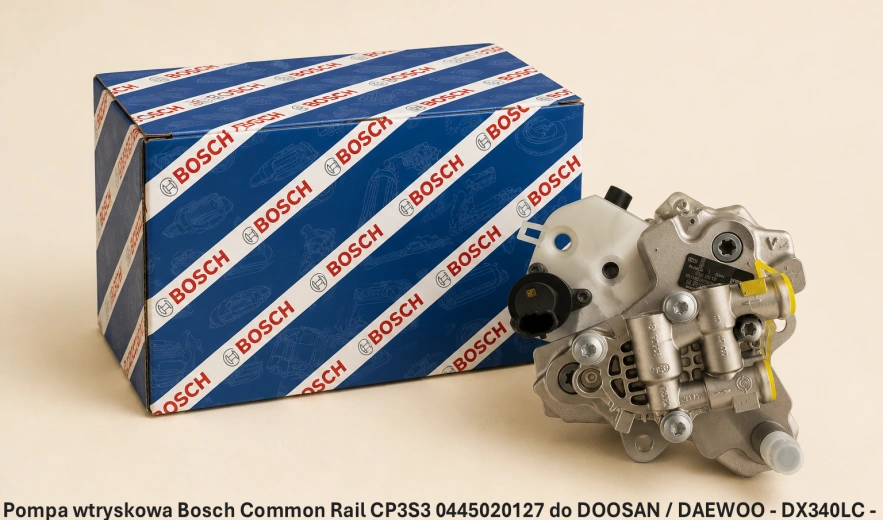 Pompa wtryskowa Bosch Common Rail CP3S3 0445020127 do DOOSAN / DAEWOO - DX340LC - DL08, 7.64 l - nowa, regeneracja, cena