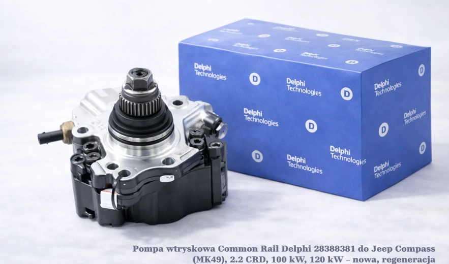 Pompa wtryskowa Common Rail Delphi 28388381 do Jeep Compass (MK49), 2.2 CRD, 100 kW, 120 kW – nowa, regeneracja
