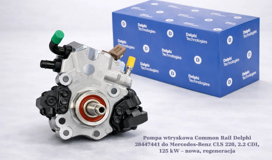 Pompa wtryskowa Common Rail Delphi 28447441 do Mercedes-Benz CLS 220, 2.2 CDI, 125 kW – nowa, regeneracja