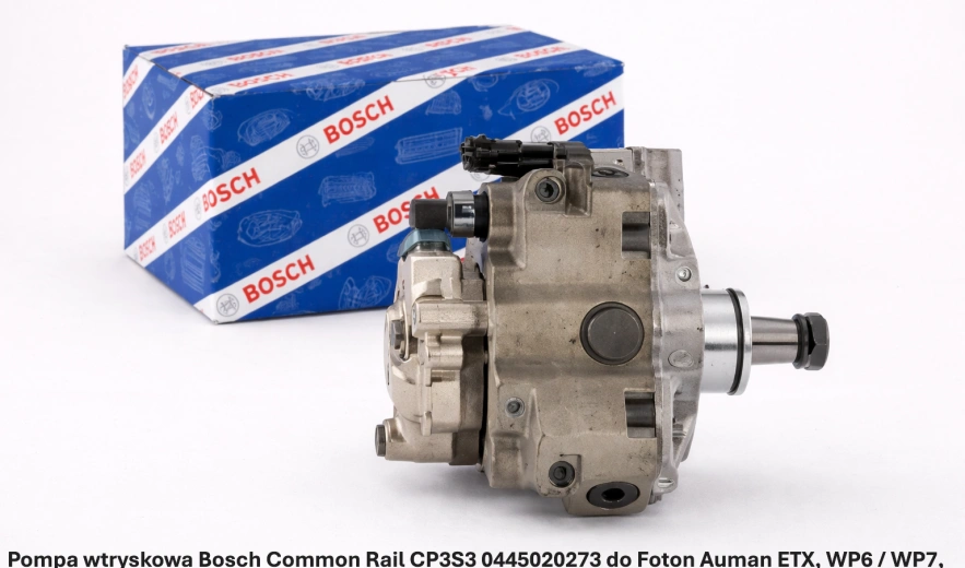 Pompa wtryskowa Bosch Common Rail CP3S3 0445020273 do Foton Auman ETX, WP6 / WP7, 6.75–7.0 l - nowa, regeneracja, cena