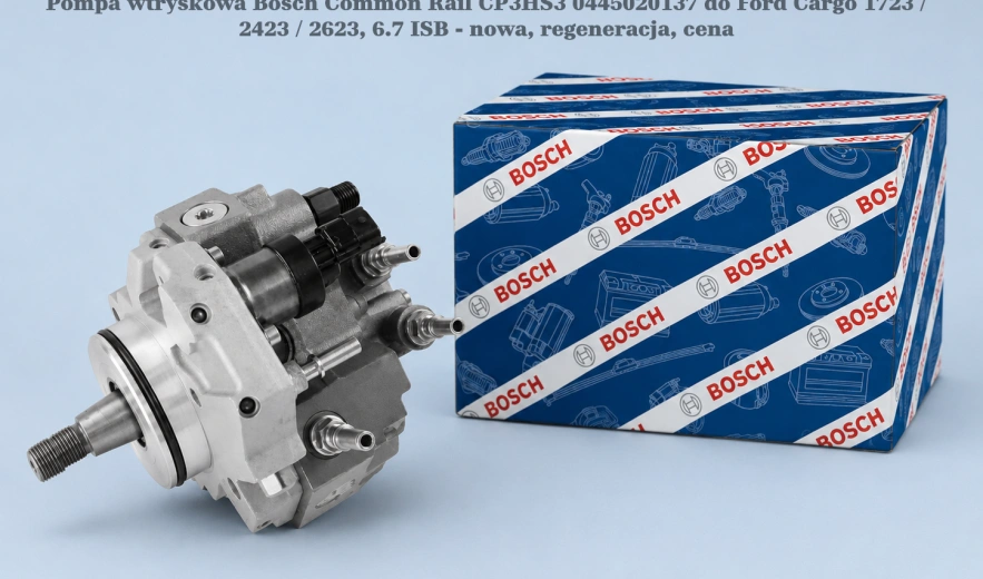 Pompa wtryskowa Bosch Common Rail CP3HS3 0445020137 do Ford Cargo 1723 / 2423 / 2623, 6.7 ISB - nowa, regeneracja, cena