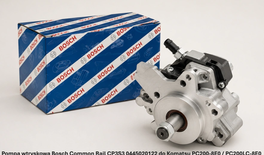 Pompa wtryskowa Bosch Common Rail CP3S3 0445020122 do Komatsu PC200-8E0 / PC200LC-8E0 - 4.5 l - nowa, regeneracja, cena