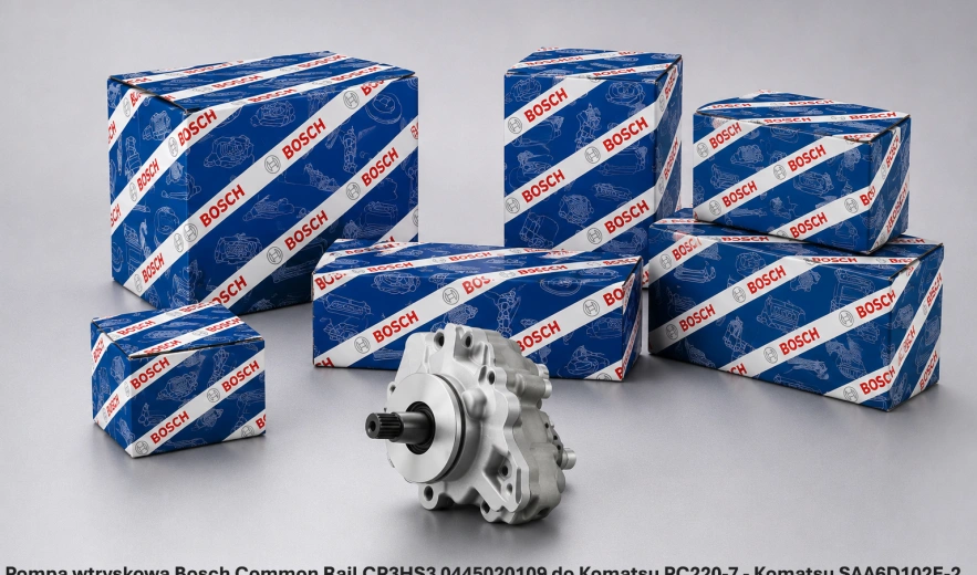 Pompa wtryskowa Bosch Common Rail CP3HS3 0445020109 do Komatsu PC220-7 - Komatsu SAA6D102E-2, 125 kW- nowa, regeneracja, cena