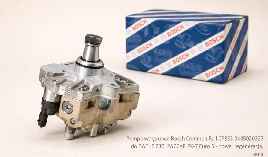Pompa wtryskowa Bosch Common Rail CP3S3 0445020227 do DAF LF 230, PACCAR PX-7 Euro 6 - nowa, regeneracja, cena