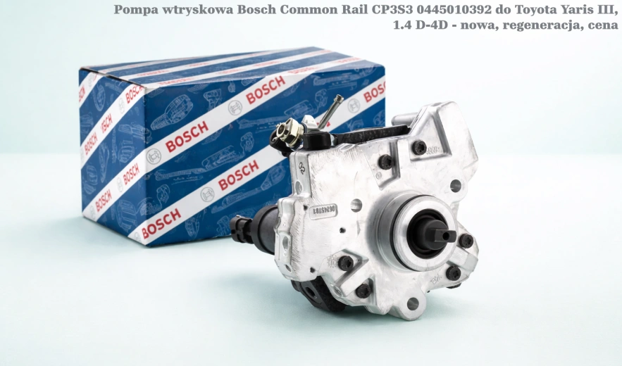 Pompa wtryskowa Bosch Common Rail CP3S3 0445010392 do Toyota Yaris III, 1.4 D-4D - nowa, regeneracja, cena