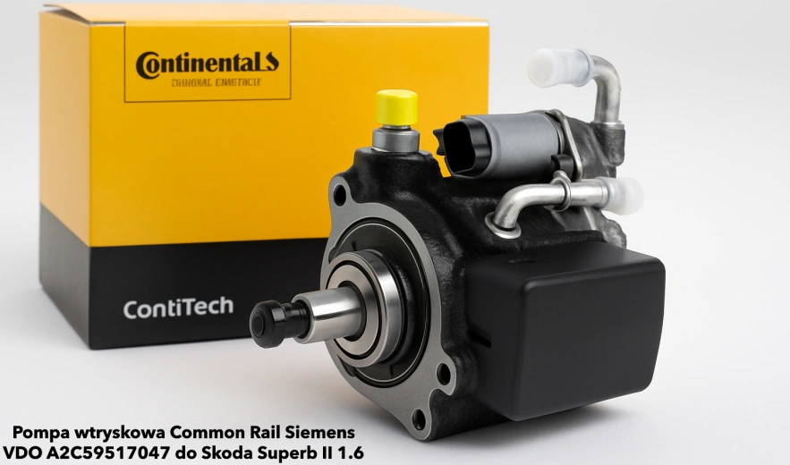 Pompa wtryskowa Common Rail Siemens VDO A2C59517047 do Skoda Superb II 1.6 TDI, 77 kW – nowa, regeneracja