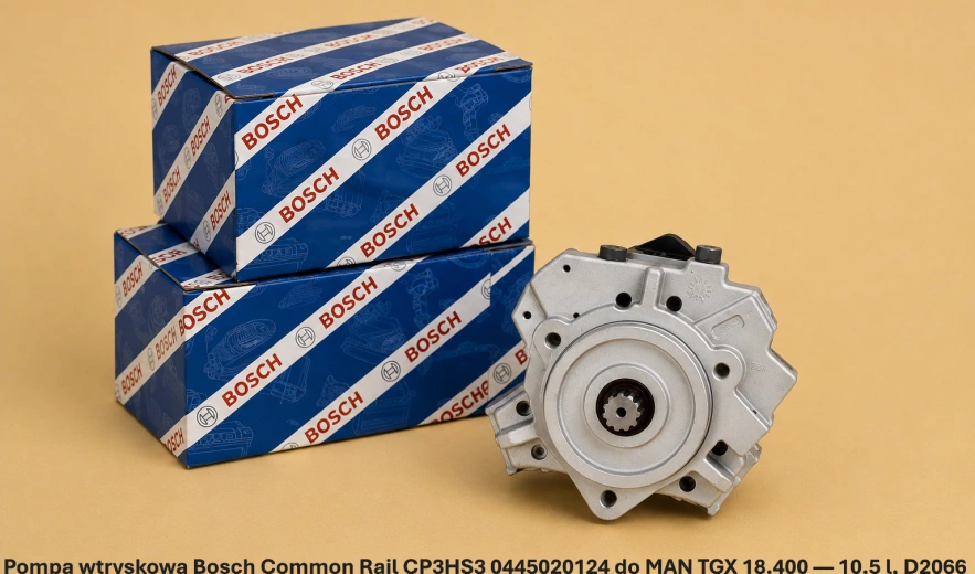 Pompa wtryskowa Bosch Common Rail CP3HS3 0445020124 do MAN TGX 18.400 — 10.5 l, D2066 - nowa, regeneracja, cena