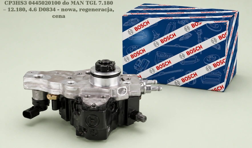 Pompa wtryskowa Bosch Common Rail CP3HS3 0445020100 do MAN TGL 7.180 – 12.180, 4.6 D0834 - nowa, regeneracja, cena