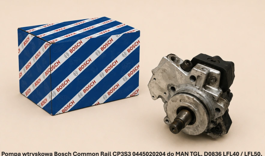 Pompa wtryskowa Bosch Common Rail CP3S3 0445020204 do MAN TGL, D0836 LFL40 / LFL50, 6.9 l - nowa, regeneracja, cena
