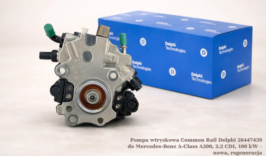 Pompa wtryskowa Common Rail Delphi 28447439 do Mercedes-Benz A-Class A200, 2.2 CDI, 100 kW – nowa, regeneracja