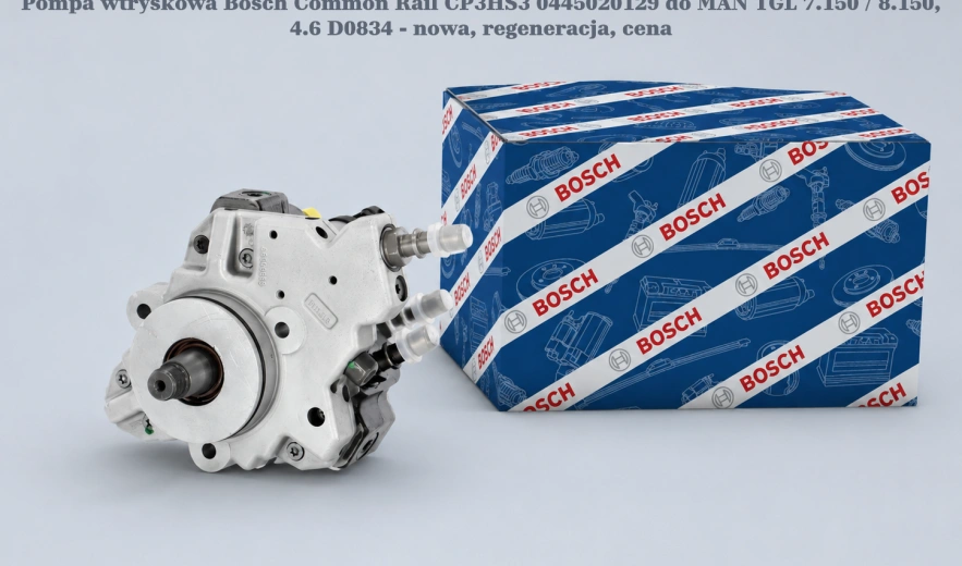 Pompa wtryskowa Bosch Common Rail CP3HS3 0445020129 do MAN TGL 7.150 / 8.150, 4.6 D0834 - nowa, regeneracja, cena