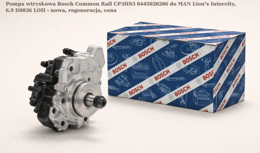 Pompa wtryskowa Bosch Common Rail CP3HS3 0445020206 do MAN Lion’s Intercity, 6.9 D0836 LOH - nowa, regeneracja, cena