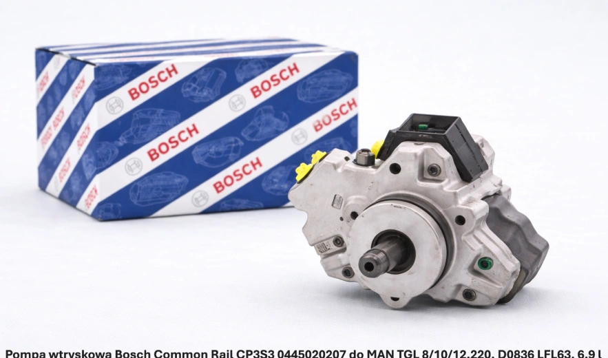 Pompa wtryskowa Bosch Common Rail CP3S3 0445020207 do MAN TGL 8/10/12.220, D0836 LFL63, 6.9 l - nowa, regeneracja, cena