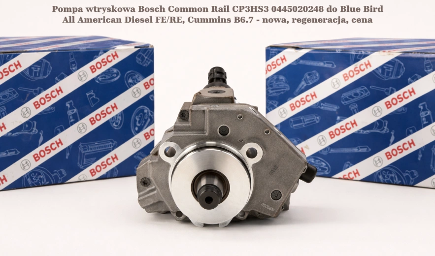 Pompa wtryskowa Bosch Common Rail CP3HS3 0445020248 do Blue Bird All American Diesel FE/RE, Cummins B6.7 - nowa, regeneracja, cena