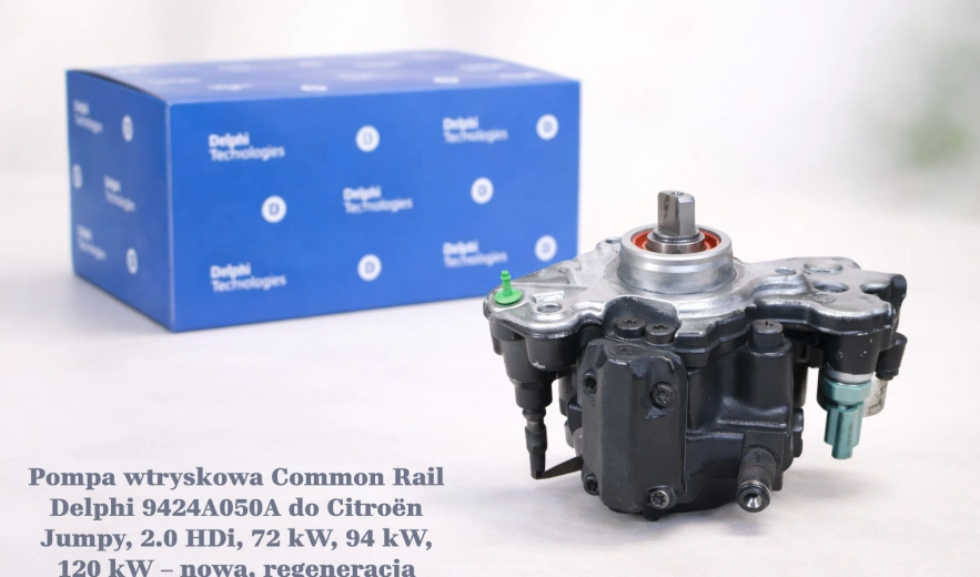 Pompa wtryskowa Common Rail Delphi 9424A050A do Citroën Jumpy, 2.0 HDi, 72 kW, 94 kW, 120 kW – nowa, regeneracja