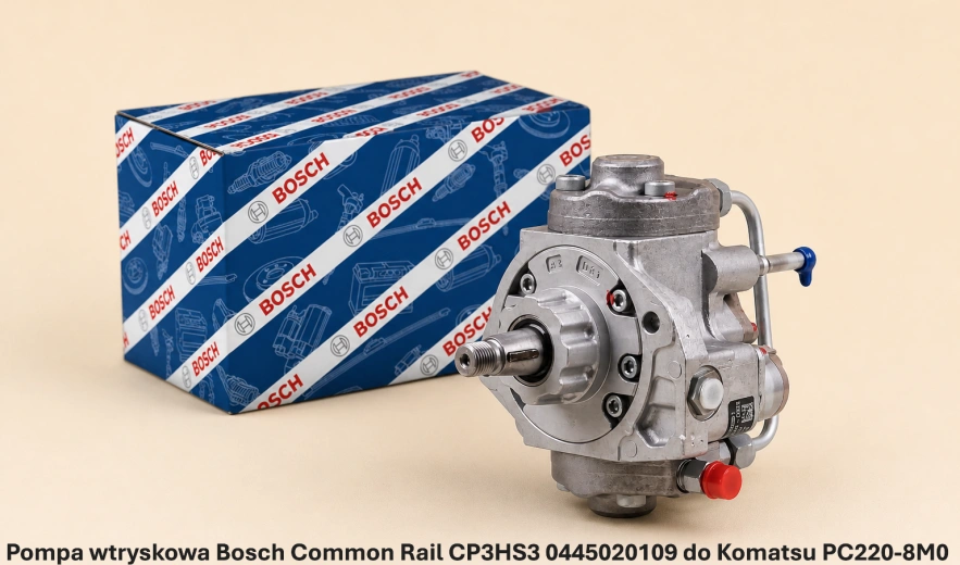 Pompa wtryskowa Bosch Common Rail CP3HS3 0445020109 do Komatsu PC220-8M0 - Komatsu SAA6D107E-1 - nowa, regeneracja, cena
