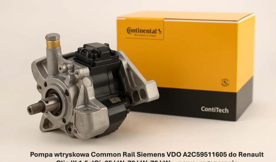Pompa wtryskowa Common Rail Siemens VDO A2C59511605 do Renault Clio III 1.5 dCi, 65 kW, 76 kW, 78 kW – nowa, regeneracja