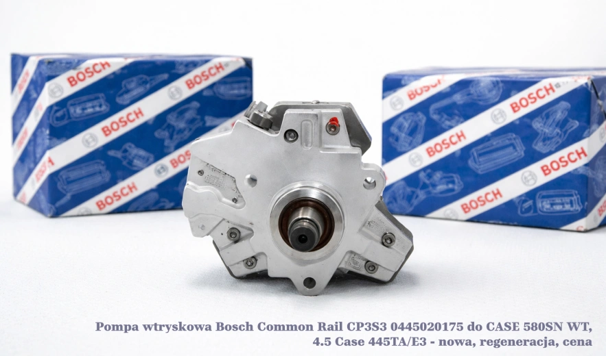 Pompa wtryskowa Bosch Common Rail CP3S3 0445020175 do CASE 580SN WT, 4.5 Case 445TA/E3 - nowa, regeneracja, cena