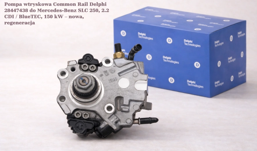 Pompa wtryskowa Common Rail Delphi 28447438 do Mercedes-Benz SLC 250, 2.2 CDI / BlueTEC, 150 kW – nowa, regeneracja